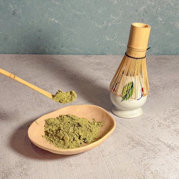 Matcha Green Tea Powder with Bamboo Whisk – Japanese Tea Ceremony